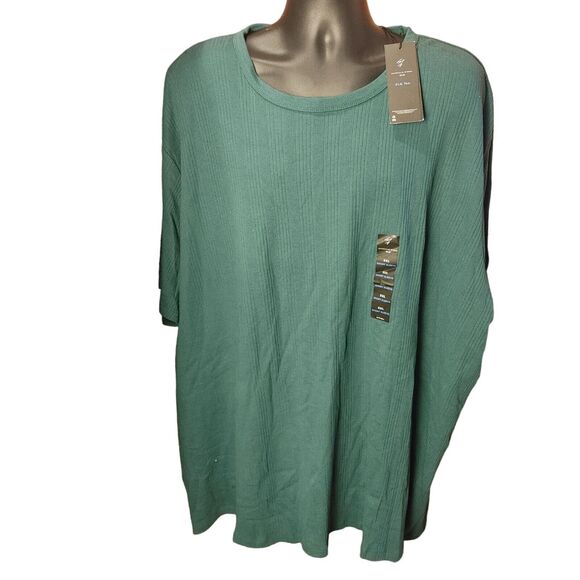 Shaquille O'Neal Men's Green Ribbed XLG Tee 5XLT - Picture 1 of 3